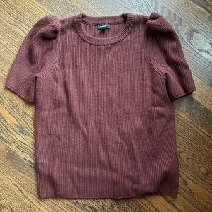 NWT- express short sleeved sweater with fashionable puff sleeves